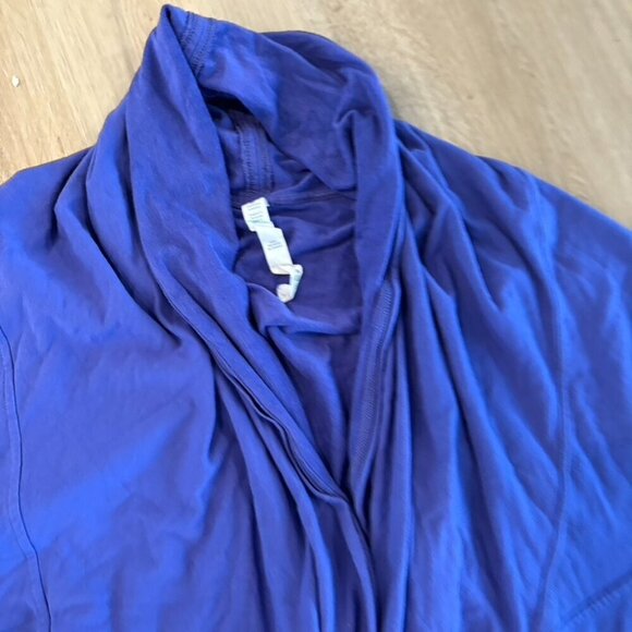 EUC Lululemon To & Flow Wrap Purple Cardigan Size 8 Yoga Sweater - Picture 6 of 9